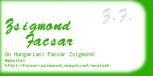 zsigmond facsar business card